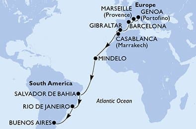 Cruise Itinerary Map