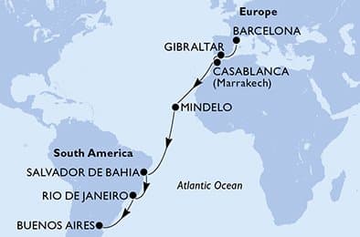 Cruise Itinerary Map