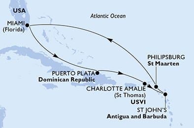 Cruise Itinerary Map