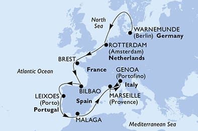 Cruise Itinerary Map