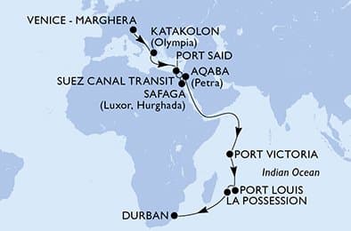 Cruise Itinerary Map