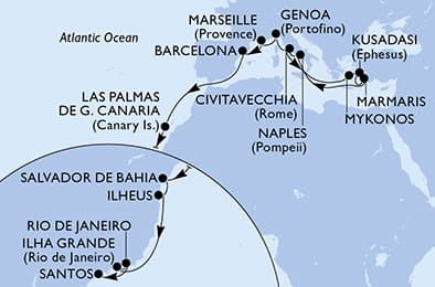 Cruise Itinerary Map