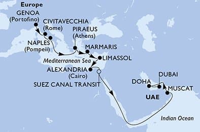 Cruise Itinerary Map