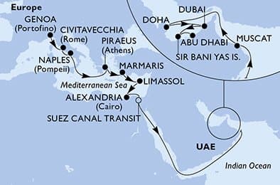 Cruise Itinerary Map
