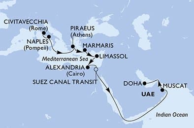 Cruise Itinerary Map