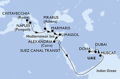 Cruise Itinerary Map