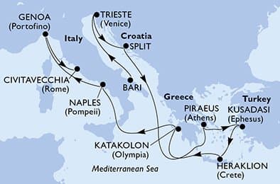 Cruise Itinerary Map