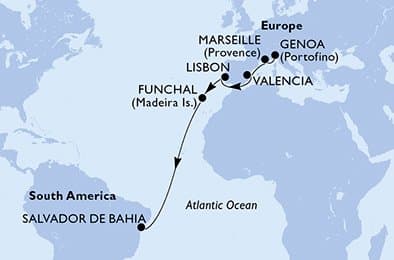 Cruise Itinerary Map