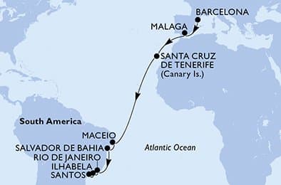 Cruise Itinerary Map