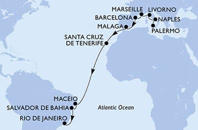 Cruise Itinerary Map