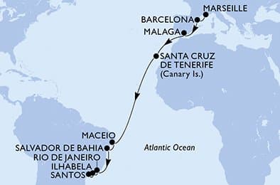 Cruise Itinerary Map