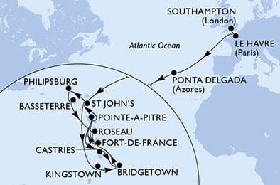 Cruise Itinerary Map