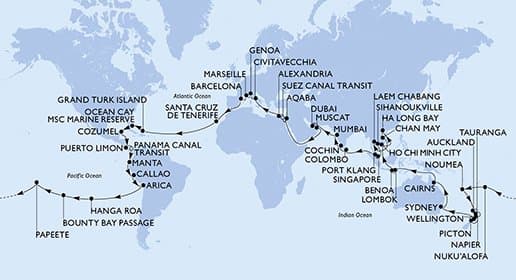 Cruise Itinerary Map
