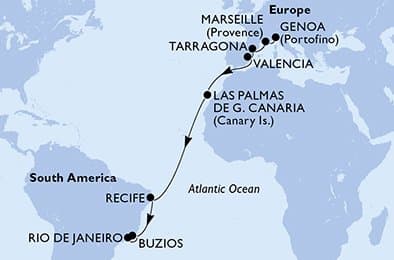 Cruise Itinerary Map
