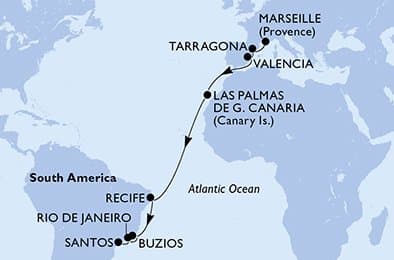 Cruise Itinerary Map