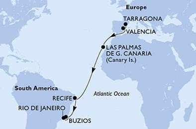 Cruise Itinerary Map