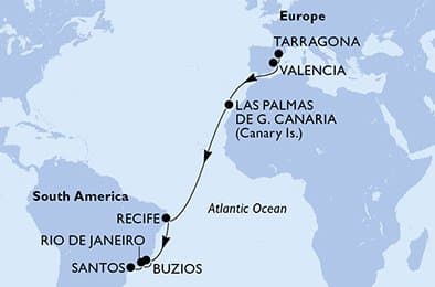 Cruise Itinerary Map