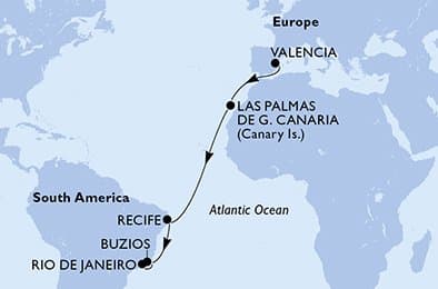 Cruise Itinerary Map