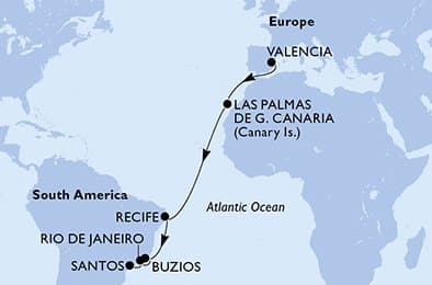 Cruise Itinerary Map