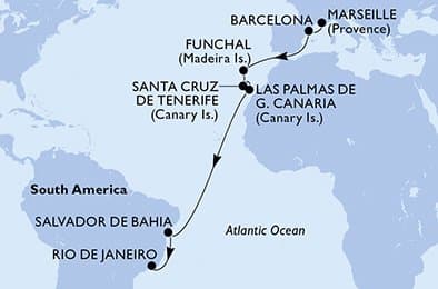 Cruise Itinerary Map