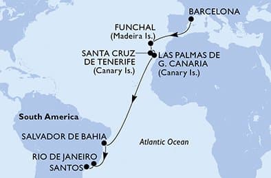Cruise Itinerary Map