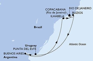Cruise Itinerary Map