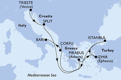 Cruise Itinerary Map