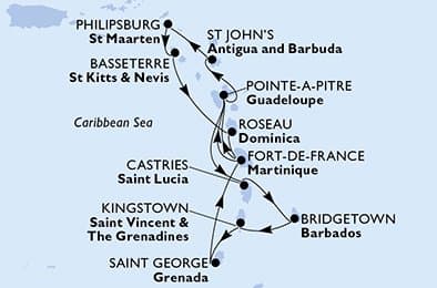 Cruise Itinerary Map