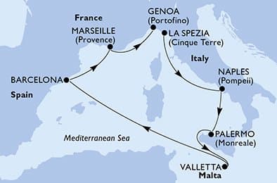 Cruise Itinerary Map