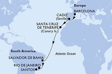 Cruise Itinerary Map