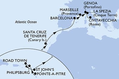Cruise Itinerary Map