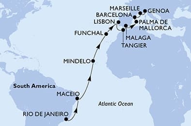 Cruise Itinerary Map