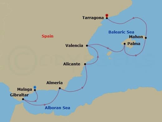 Cruise Itinerary Map