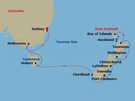 Cruise Itinerary Map