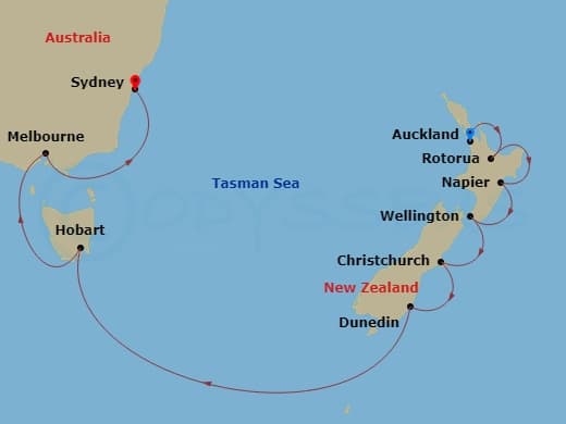 Cruise Itinerary Map