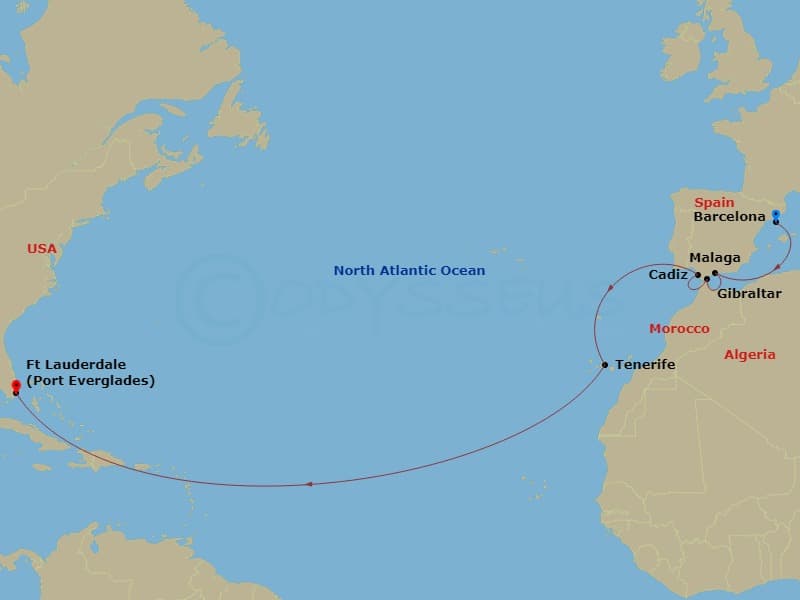 Cruise Itinerary Map