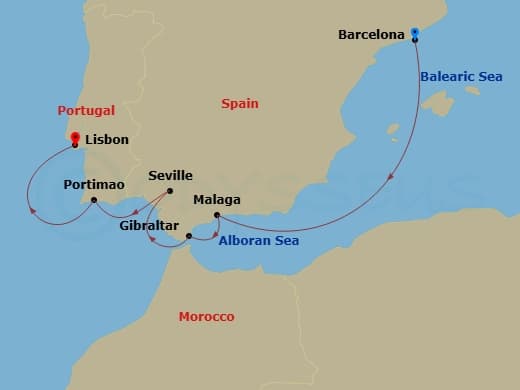 Cruise Itinerary Map