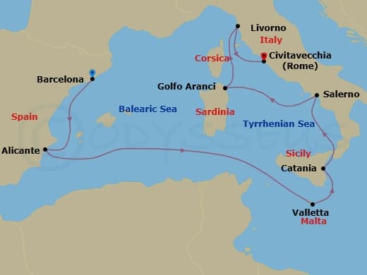 Cruise Itinerary Map