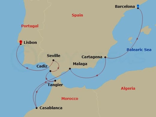 Cruise Itinerary Map