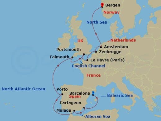 Cruise Itinerary Map