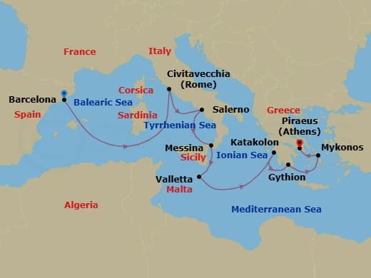 Cruise Itinerary Map