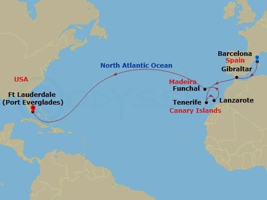 Cruise Itinerary Map