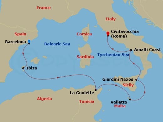 Cruise Itinerary Map