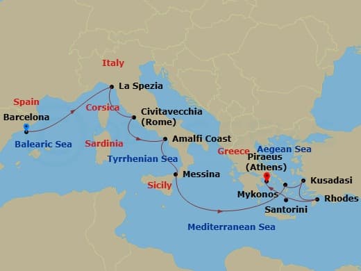 Cruise Itinerary Map