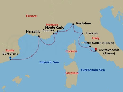 Cruise Itinerary Map