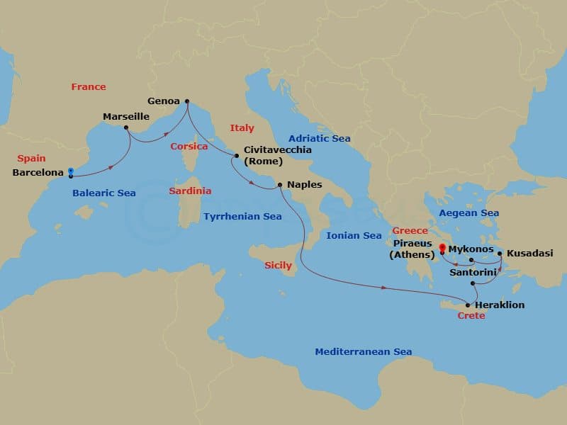 Cruise Itinerary Map