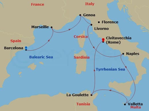 Cruise Itinerary Map