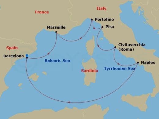Cruise Itinerary Map