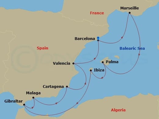 Cruise Itinerary Map