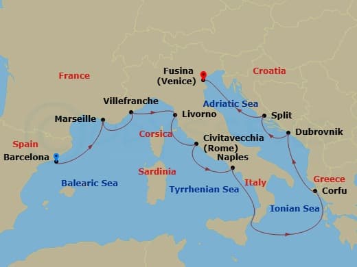 Cruise Itinerary Map
